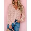 imageDokotoo Womens Cardigan Sweaters 2025 Lightweight Fall Oufits Clothes Trendy Long Sleeve Crochet Tops Casual JacketsApricot Powder