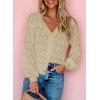 imageDokotoo Womens Cardigan Sweaters 2025 Lightweight Fall Oufits Clothes Trendy Long Sleeve Crochet Tops Casual JacketsBeige
