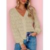 imageDokotoo Womens Cardigan Sweaters 2025 Lightweight Fall Oufits Clothes Trendy Long Sleeve Crochet Tops Casual JacketsBeige