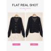 imageDokotoo Womens Cardigan Sweaters 2025 Lightweight Fall Oufits Clothes Trendy Long Sleeve Crochet Tops Casual JacketsBlack