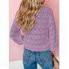 imageDokotoo Womens Cardigan Sweaters 2025 Lightweight Fall Oufits Clothes Trendy Long Sleeve Crochet Tops Casual JacketsPurple