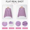 imageDokotoo Womens Cardigan Sweaters 2025 Lightweight Fall Oufits Clothes Trendy Long Sleeve Crochet Tops Casual JacketsPurple