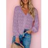 imageDokotoo Womens Cardigan Sweaters 2025 Lightweight Fall Oufits Clothes Trendy Long Sleeve Crochet Tops Casual JacketsPurple