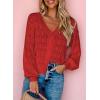 imageDokotoo Womens Cardigan Sweaters 2025 Lightweight Fall Oufits Clothes Trendy Long Sleeve Crochet Tops Casual JacketsRed