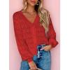 imageDokotoo Womens Cardigan Sweaters 2025 Lightweight Fall Oufits Clothes Trendy Long Sleeve Crochet Tops Casual JacketsRed