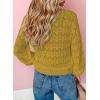 imageDokotoo Womens Cardigan Sweaters 2025 Lightweight Fall Oufits Clothes Trendy Long Sleeve Crochet Tops Casual JacketsYellow
