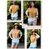 imageDokotoo Womens Crochet Crewneck Long Sleeve Pullovers Color Block Tunic Ribbed Sweaters Jumper TopsBrown