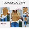 imageDokotoo Womens Crochet Crewneck Long Sleeve Pullovers Color Block Tunic Ribbed Sweaters Jumper TopsBrown