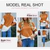 imageDokotoo Womens Crochet Crewneck Long Sleeve Pullovers Color Block Tunic Ribbed Sweaters Jumper TopsOrange