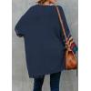 imageDokotoo Womens Long Open Front Cardigans Striped Color Block Loose Knit Sweaters Outwear CoatA Blue