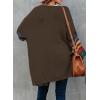 imageDokotoo Womens Long Open Front Cardigans Striped Color Block Loose Knit Sweaters Outwear CoatA Brown