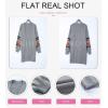imageDokotoo Womens Long Open Front Cardigans Striped Color Block Loose Knit Sweaters Outwear CoatA Gray