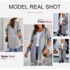 imageDokotoo Womens Long Open Front Cardigans Striped Color Block Loose Knit Sweaters Outwear CoatA Gray