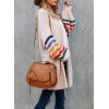 imageDokotoo Womens Long Open Front Cardigans Striped Color Block Loose Knit Sweaters Outwear CoatA Pink