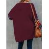 imageDokotoo Womens Long Open Front Cardigans Striped Color Block Loose Knit Sweaters Outwear CoatA Red