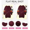 imageDokotoo Womens Long Open Front Cardigans Striped Color Block Loose Knit Sweaters Outwear CoatA Red
