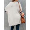 imageDokotoo Womens Long Open Front Cardigans Striped Color Block Loose Knit Sweaters Outwear CoatA White