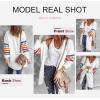imageDokotoo Womens Long Open Front Cardigans Striped Color Block Loose Knit Sweaters Outwear CoatA White