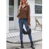 imageDokotoo Womens Quarter Zip Pullover Turtleneck Sweater Long Sleeve Fall Outfits Ribbed Knit Winter SweatersBrown