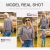 imageDokotoo Womens Quarter Zip Pullover Turtleneck Sweater Long Sleeve Fall Outfits Ribbed Knit Winter SweatersGray