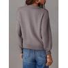 imageDokotoo Womens Quarter Zip Pullover Turtleneck Sweater Long Sleeve Fall Outfits Ribbed Knit Winter SweatersGray
