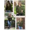 imageDokotoo Womens Quarter Zip Pullover Turtleneck Sweater Long Sleeve Fall Outfits Ribbed Knit Winter SweatersMoss Green
