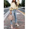 imageDokotoo Womens Sweater 2025 Fall Winter Long Sleeve Casual Tops Ribbed Hem Knitwear Lantern Pullover SweaterA Beige