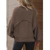 imageDokotoo Womens Sweater 2025 Fall Winter Long Sleeve Casual Tops Ribbed Hem Knitwear Lantern Pullover SweaterA Dark Brown
