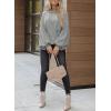 imageDokotoo Womens Sweater 2025 Fall Winter Long Sleeve Casual Tops Ribbed Hem Knitwear Lantern Pullover SweaterA Gray