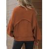 imageDokotoo Womens Sweater 2025 Fall Winter Long Sleeve Casual Tops Ribbed Hem Knitwear Lantern Pullover SweaterA Orange
