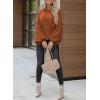 imageDokotoo Womens Sweater 2025 Fall Winter Long Sleeve Casual Tops Ribbed Hem Knitwear Lantern Pullover SweaterA Orange