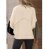imageDokotoo Womens Sweater 2025 Fall Winter Long Sleeve Casual Tops Ribbed Hem Knitwear Lantern Pullover SweaterApricot a