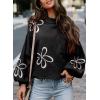 imageDokotoo Womens Sweater 2025 Fall Winter Long Sleeve Casual Tops Ribbed Hem Knitwear Lantern Pullover SweaterBlack B