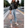 imageDokotoo Womens Sweater 2025 Fall Winter Long Sleeve Casual Tops Ribbed Hem Knitwear Lantern Pullover SweaterBlack B