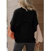 imageDokotoo Womens Sweater 2025 Fall Winter Long Sleeve Casual Tops Ribbed Hem Knitwear Lantern Pullover SweaterBlack a