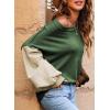 imageDokotoo Womens Sweater 2025 Fall Winter Long Sleeve Casual Tops Ribbed Hem Knitwear Lantern Pullover SweaterMist Green