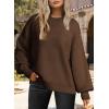 imageDokotoo Womens Sweater 2025 Fall Winter Striped Sweaters Casual Trendy SweaterA Dark Brown