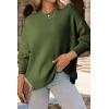 imageDokotoo Womens Sweater 2025 Fall Winter Striped Sweaters Casual Trendy SweaterA Vineyard Green