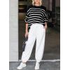 imageDokotoo Womens Sweater 2025 Fall Winter Striped Sweaters Casual Trendy SweaterBlack Stripe