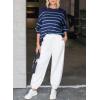 imageDokotoo Womens Sweater 2025 Fall Winter Striped Sweaters Casual Trendy SweaterBlue Stripe