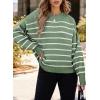 imageDokotoo Womens Sweater 2025 Fall Winter Striped Sweaters Casual Trendy SweaterGreen a