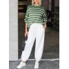 imageDokotoo Womens Sweater 2025 Fall Winter Striped Sweaters Casual Trendy SweaterGreen a