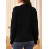 imageDokotoo Womens Sweaters 2025 Casual Long Sleeve Henley Shirts V Neck Textured Button Fall Sweater Loose Fit Jumper TopsBlack
