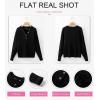 imageDokotoo Womens Sweaters 2025 Casual Long Sleeve Henley Shirts V Neck Textured Button Fall Sweater Loose Fit Jumper TopsBlack