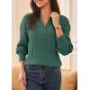 imageDokotoo Womens Sweaters 2025 Casual Long Sleeve Henley Shirts V Neck Textured Button Fall Sweater Loose Fit Jumper TopsGreen