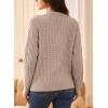 imageDokotoo Womens Sweaters 2025 Casual Long Sleeve Henley Shirts V Neck Textured Button Fall Sweater Loose Fit Jumper TopsKhaki