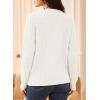imageDokotoo Womens Sweaters 2025 Casual Long Sleeve Henley Shirts V Neck Textured Button Fall Sweater Loose Fit Jumper TopsWhite
