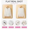 imageDokotoo Womens Sweaters 2025 Casual Long Sleeve Henley Shirts V Neck Textured Button Fall Sweater Loose Fit Jumper TopsWhite