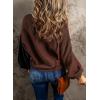 imageDokotoo Womens Sweaters Colorblock Crewneck Cotton Long Sleeve Fall Winter Knit Pullover Jumper TopsCoffee