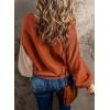 imageDokotoo Womens Sweaters Colorblock Crewneck Cotton Long Sleeve Fall Winter Knit Pullover Jumper TopsGray